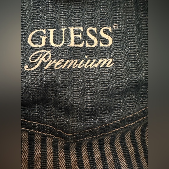 GUESS PREMIUM DENIM Womens Jacket Size Small Distressed Ripped Washed Cotton - Picture 12 of 12
